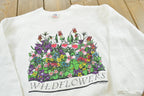 Vintage 1989 Nature Print Wildflowers Sweatshirt Mens