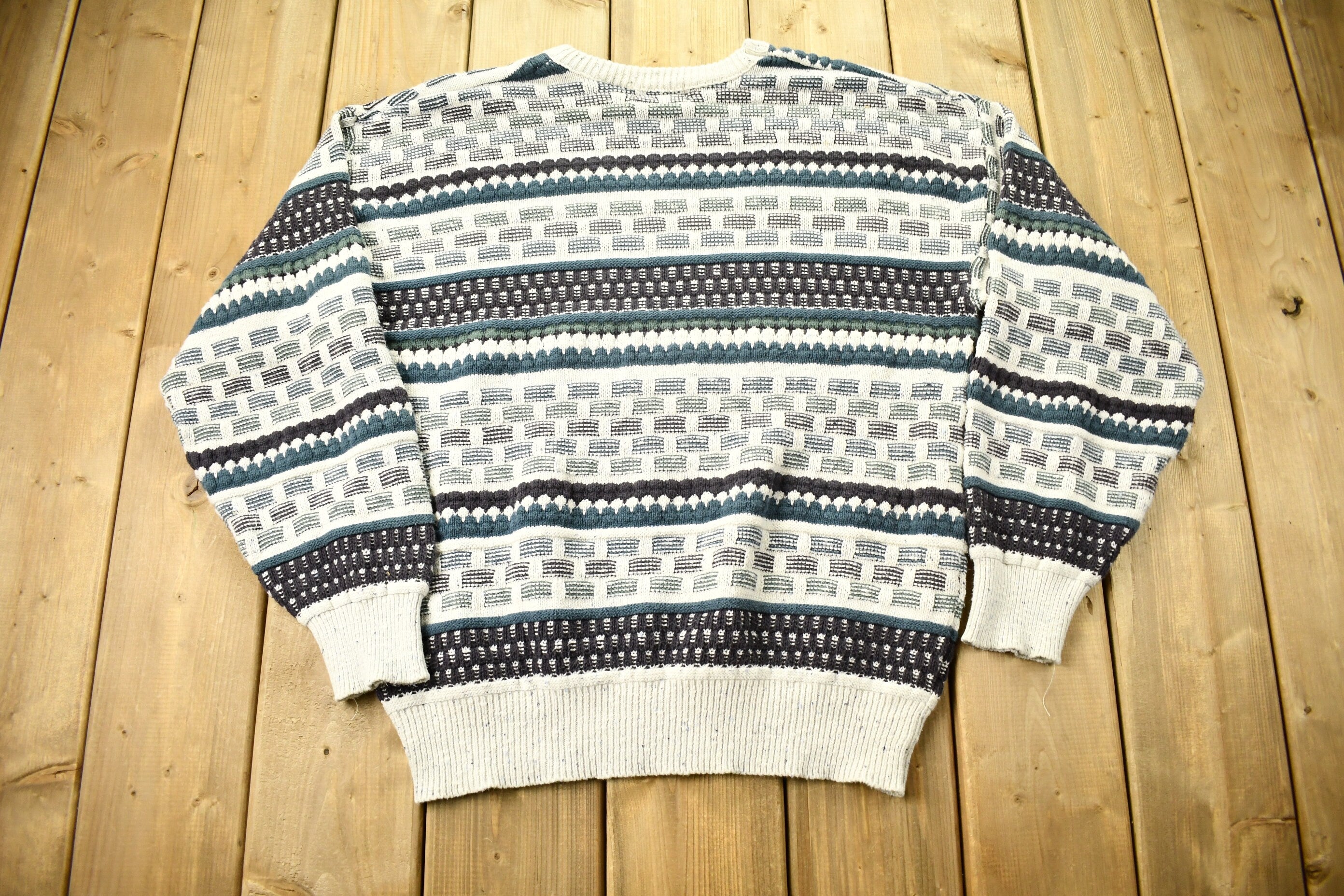 Vintage 1990s Cricketeer 3D Knitted Crewneck Sweater
