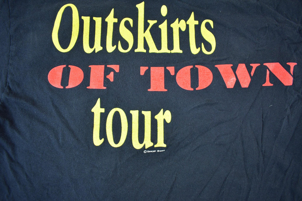 Vintage 1993 Sawyer Brown Tour Band T-Shirt Outskirts of Town Tour Men's Large