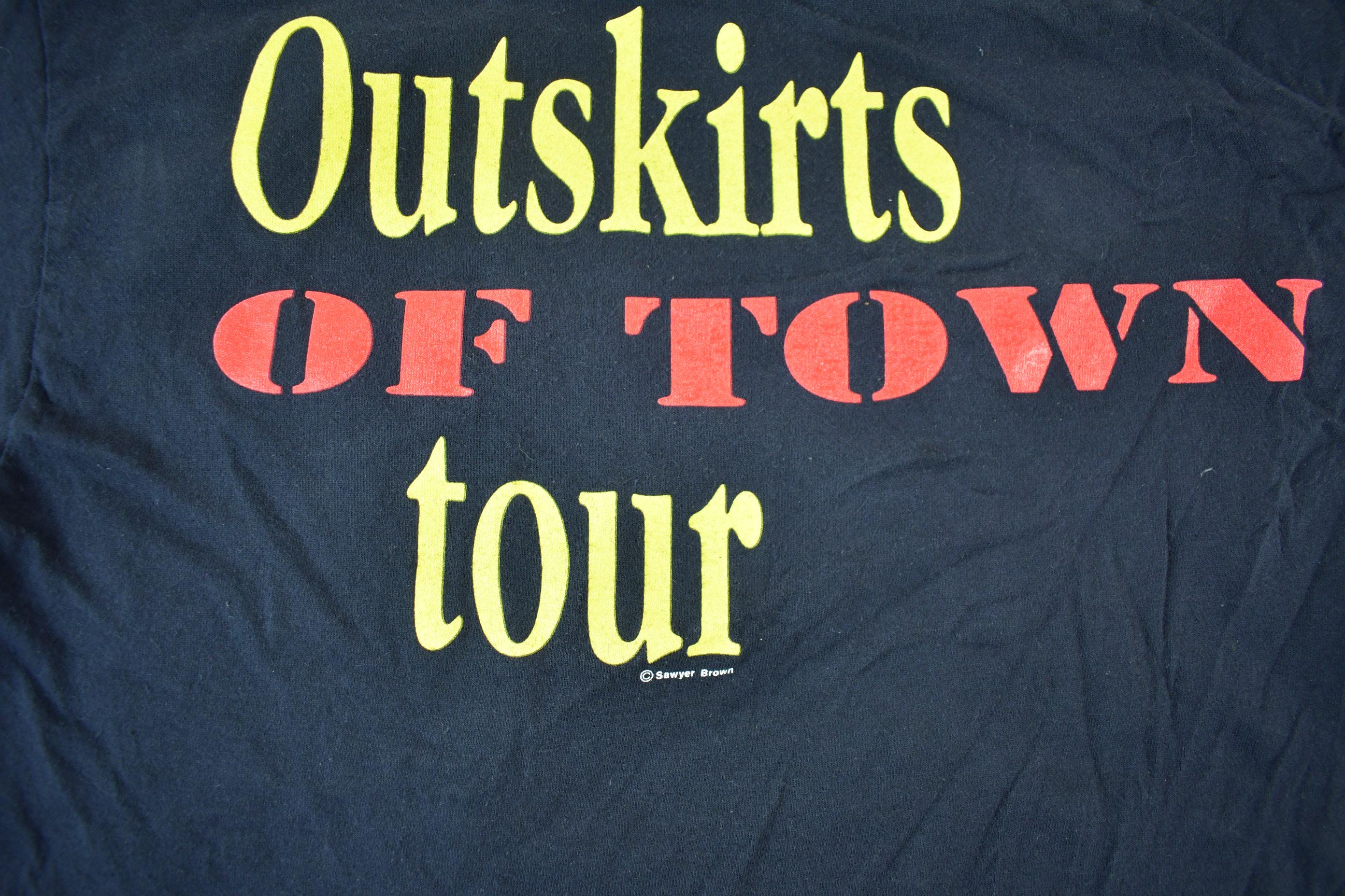 Vintage 1993 Sawyer Brown Tour Band T-Shirt Outskirts of Town Tour Men's Large