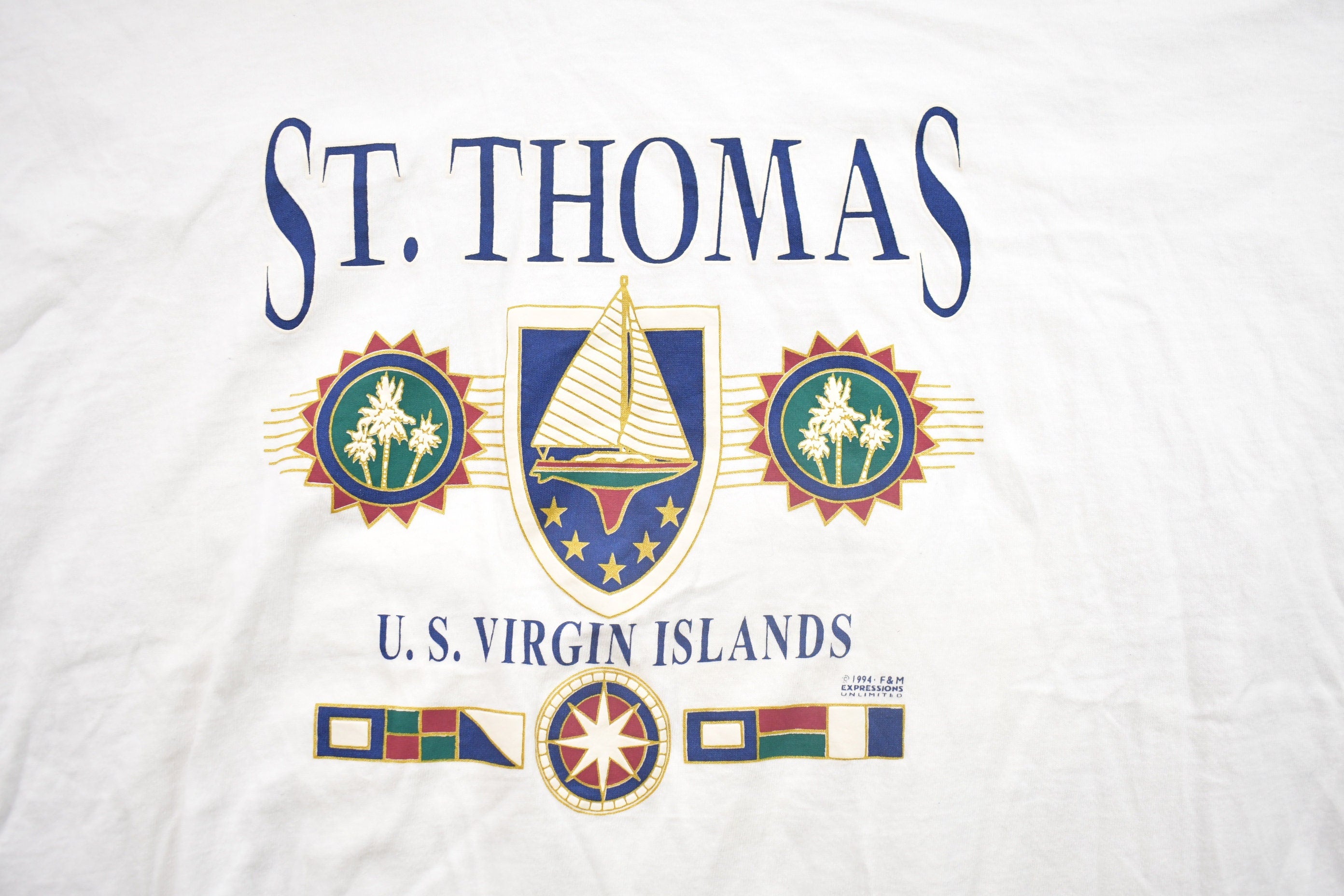 Vintage 1990s St. Thomas U.S. Virgin Islands Souvenir T Shirt