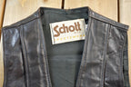 Vintage 1980s Schott Sportswear NYC Leather Vest