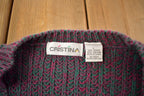 Vintage 1990s Cristina Knitted Cardigan Sweater