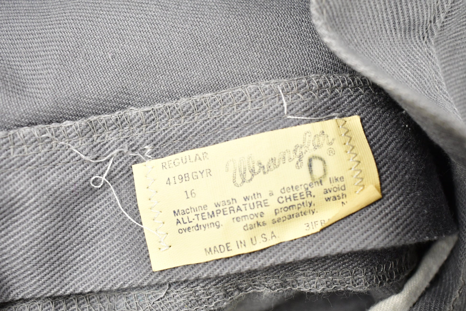 Vintage 1970s Wrangler Light Grey Wash Jeans Size 27