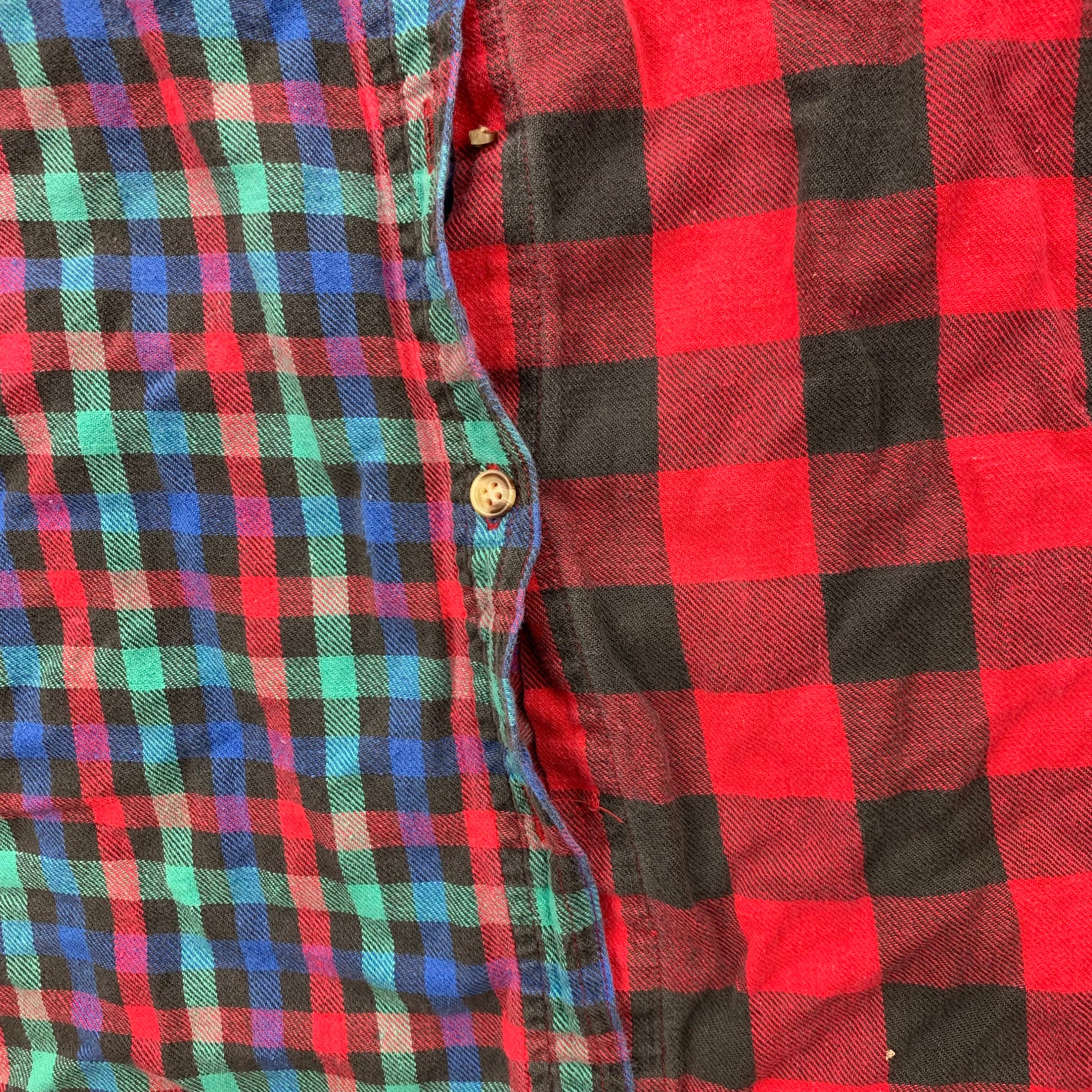 Vintage 90's Abstract Color Block Button Up Shirt