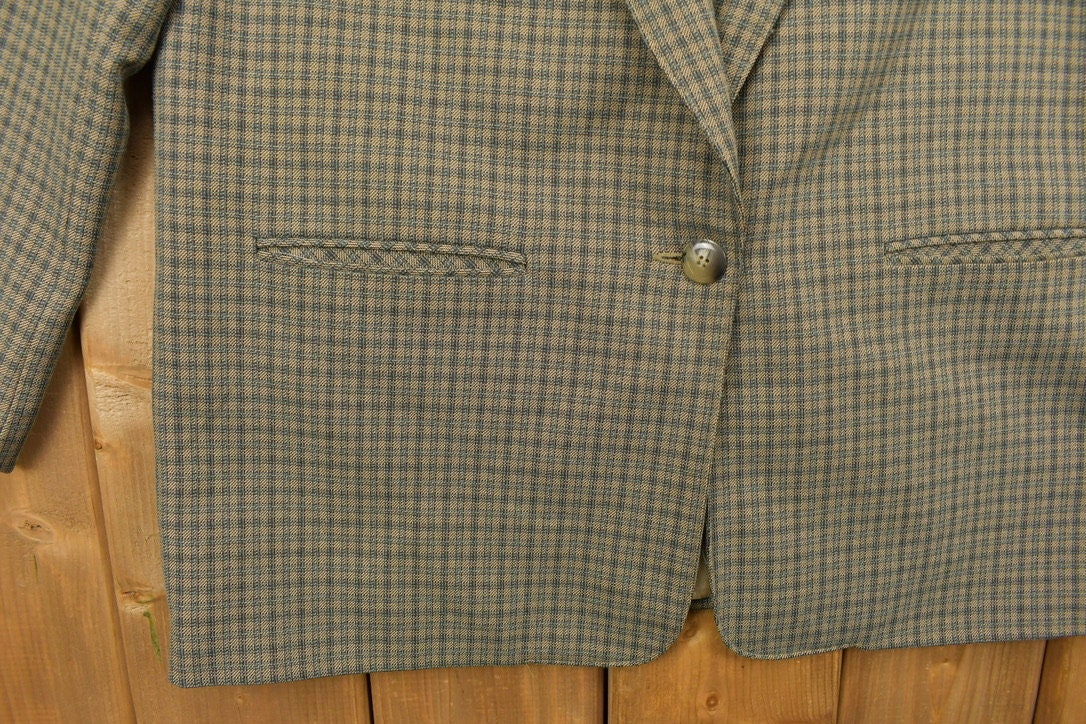 Vintage 1990s Alfred Dunner Plaid Blazer Jacket