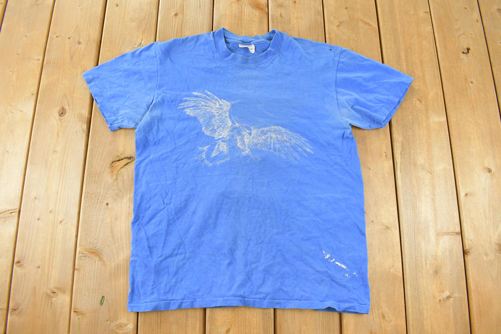 Vintage 1980s Bald Eagle Distressed Graphic T-Shirt Men's Medium