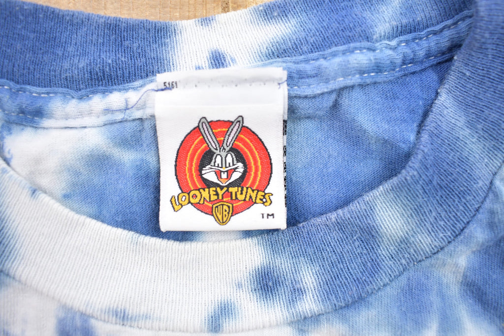 Vintage 1990s Looney Tunes Tweety Bird Graphic Tye Dye T Shirt