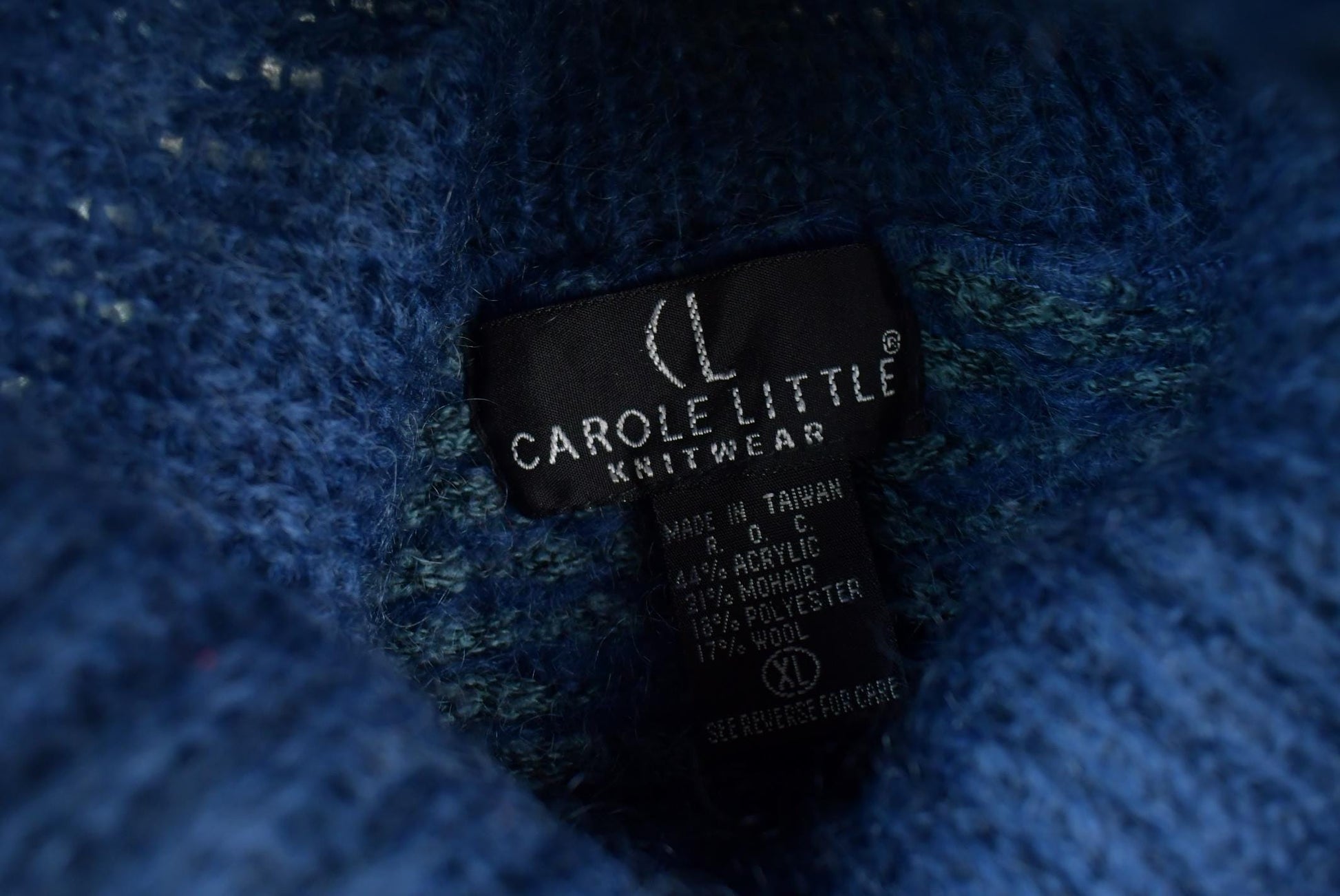 Vintage 1990s Carole Little Knit TurtleNeck Sweater