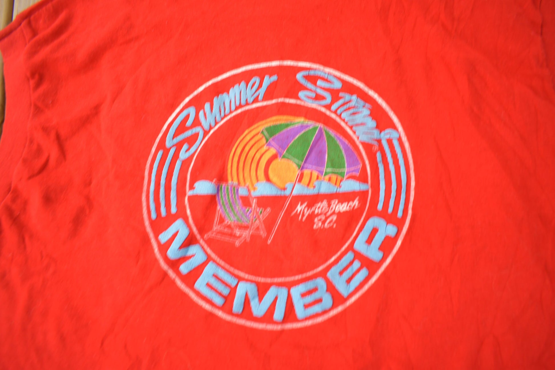 Vintage 1970s Summer Strand Member Myrtle Beach South Carolina Souvenir Travel T Shirt Made In USA