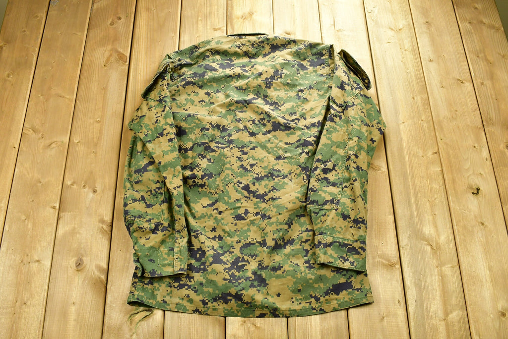 Vintage Marines Army Military Button Up Shirt