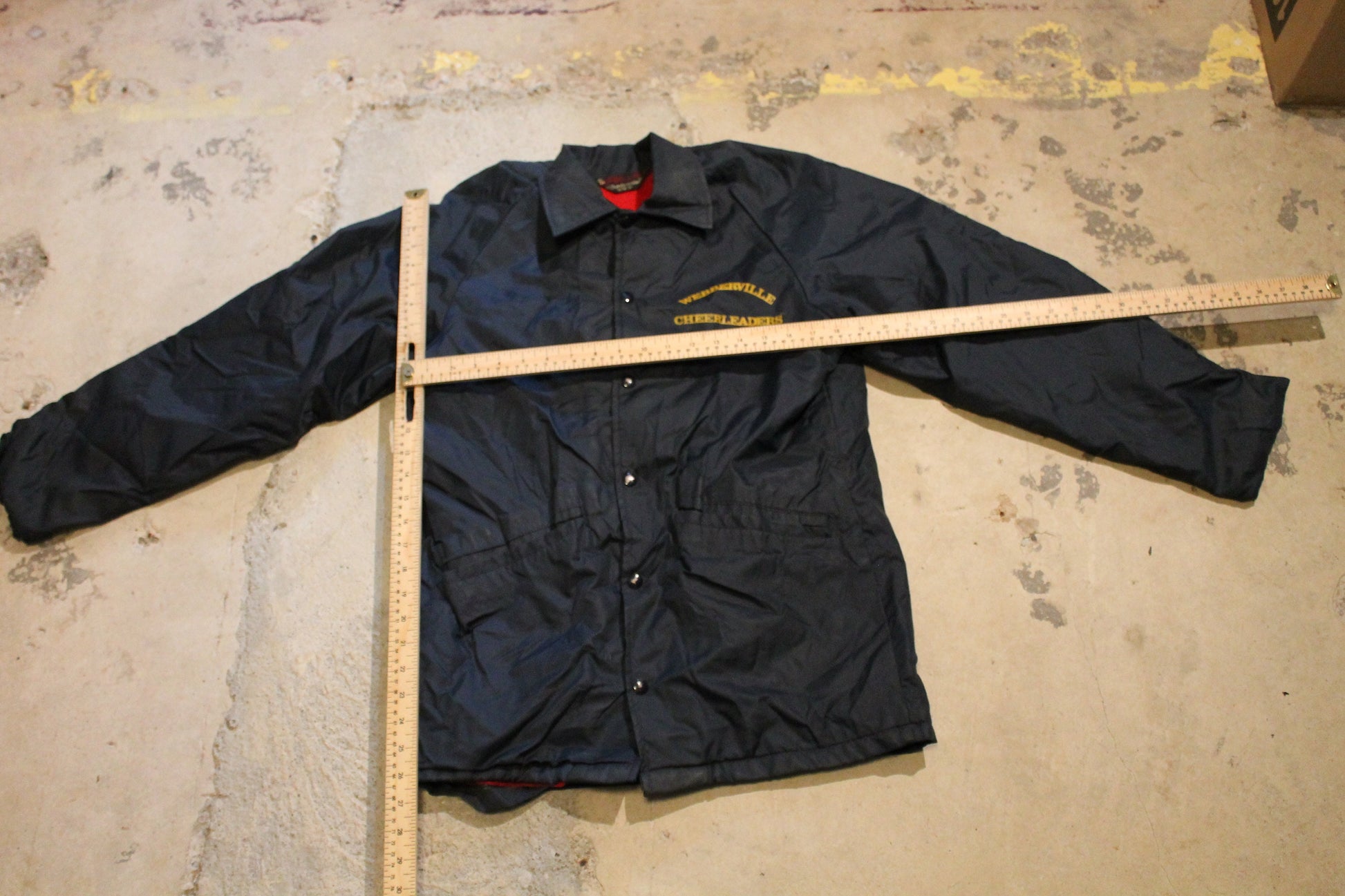 Vintage 1970s Webberville Cheerleaders Pla-Jac By Dunbrooke Fleece Lined Windbreaker