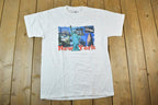Vintage 2000 New York Twin Towers Statue Of Liberty Souvenir Single Stitch Graphic Print T-Shirt