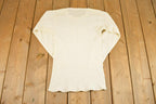 Vintage 1990s Long Johns Thermal Streetwear Blank Crewneck Sweatshirt Men's S / 90s Sun Faded Streetwear