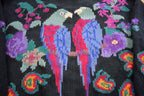 Vintage 1980s Embroidered Knit Parrot Nature Crewneck Sweatshirt Made In USA