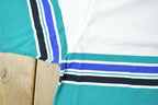 Vintage 1990s Quarter Button Striped Graphic T-Shirt