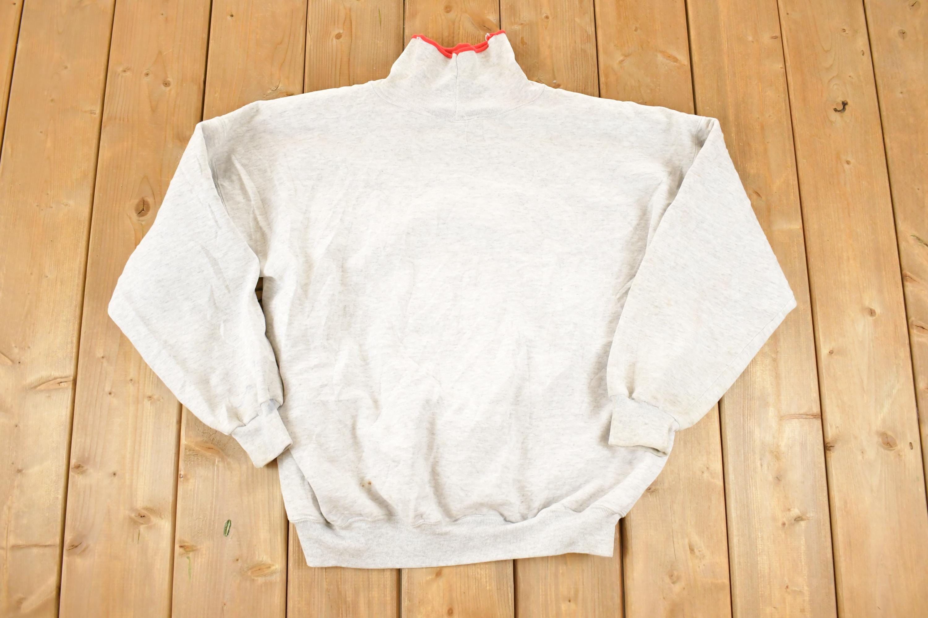 Vintage 1990s Wisconsin Souvenir Destination Turtleneck Sweatshirt Men's M