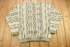 Vintage 1990s Protégé 3D Cable Knit Crewneck Sweater