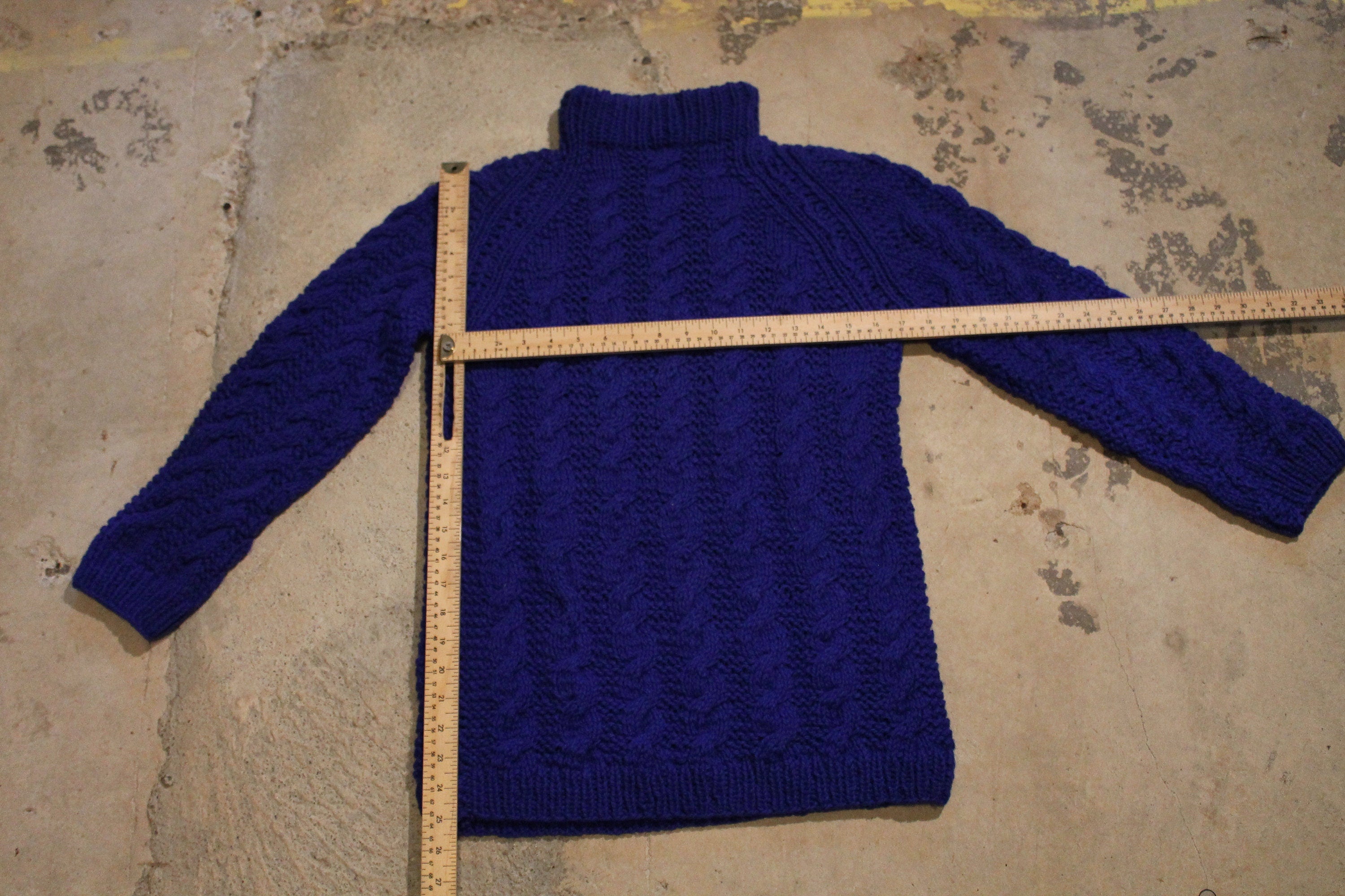 Vintage 1990s Cable Knit Turtleneck Knit Sweater