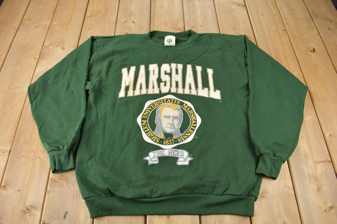 Vintage 1990s Marshall University Thundering Herd Collegiate Crewneck