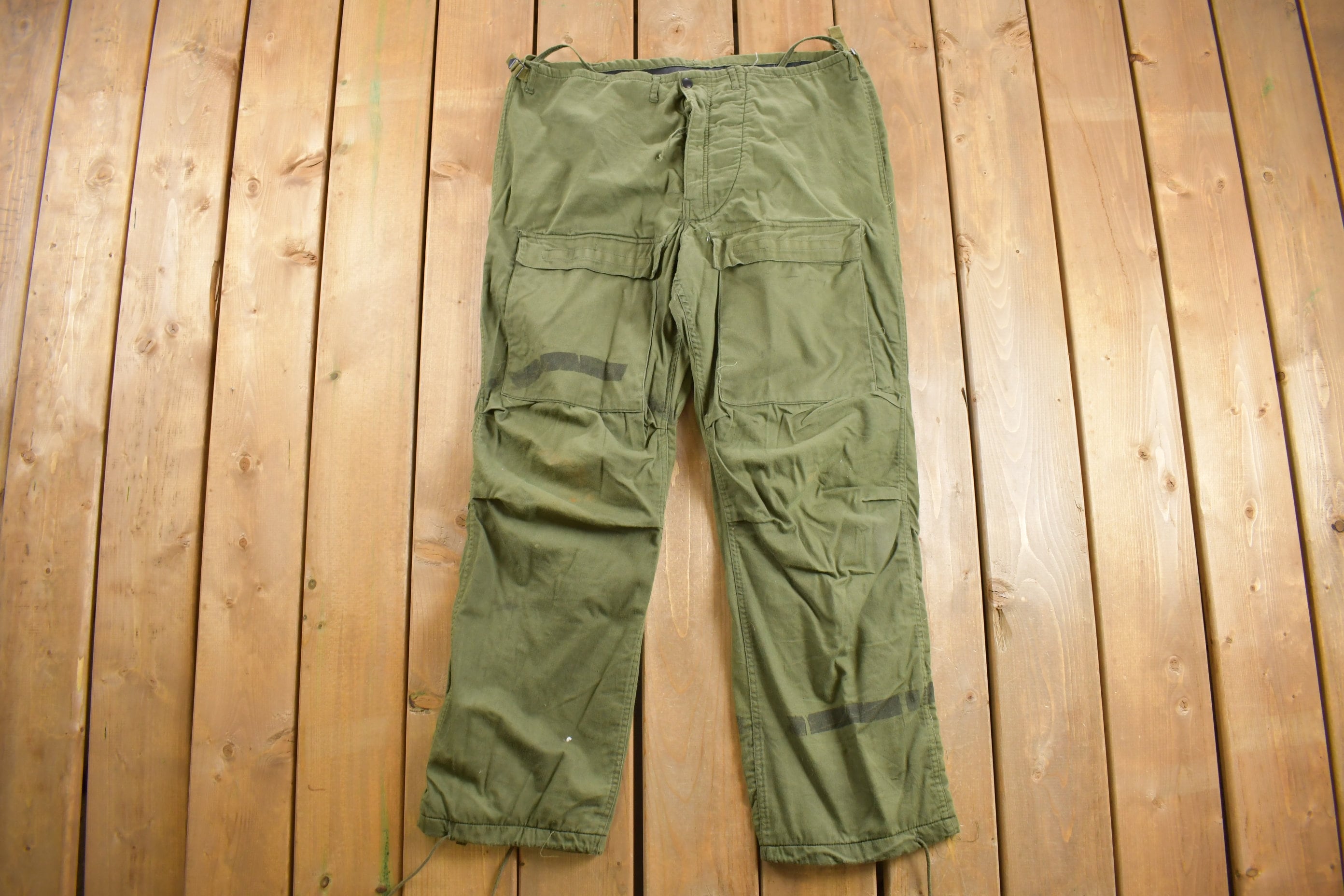 Vintage 1977 Military Chemical Protective Trousers Size 38 x 29.5