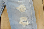 Vintage 1990s Levi's Distressed 505 Regular Straight Denim Jeans Men's 33 x 32 / 90s Levi's / Classic Americana / Made in Canada