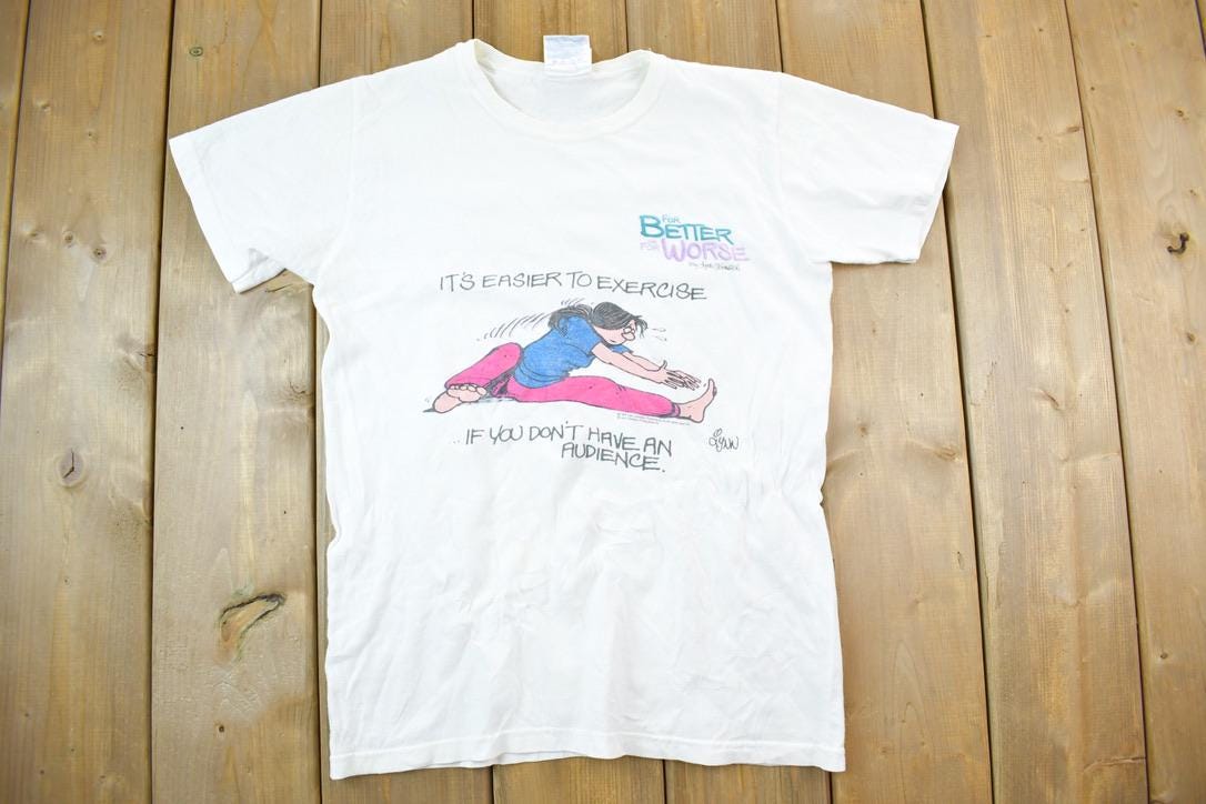 Vintage 1990s For Better Or For Worse Exercise Graphic T-Shirt