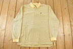 Vintage 1990s Ashworth Striped Rugby Shirt Men's Large