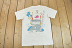Vintage 1985 The Flintstones Double Sided Cartoon Promo T-Shirt