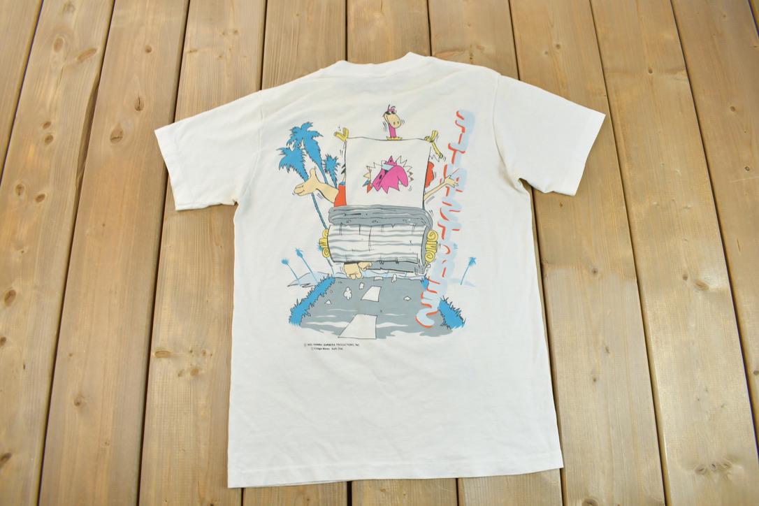 Vintage 1985 The Flintstones Double Sided Cartoon Promo T-Shirt