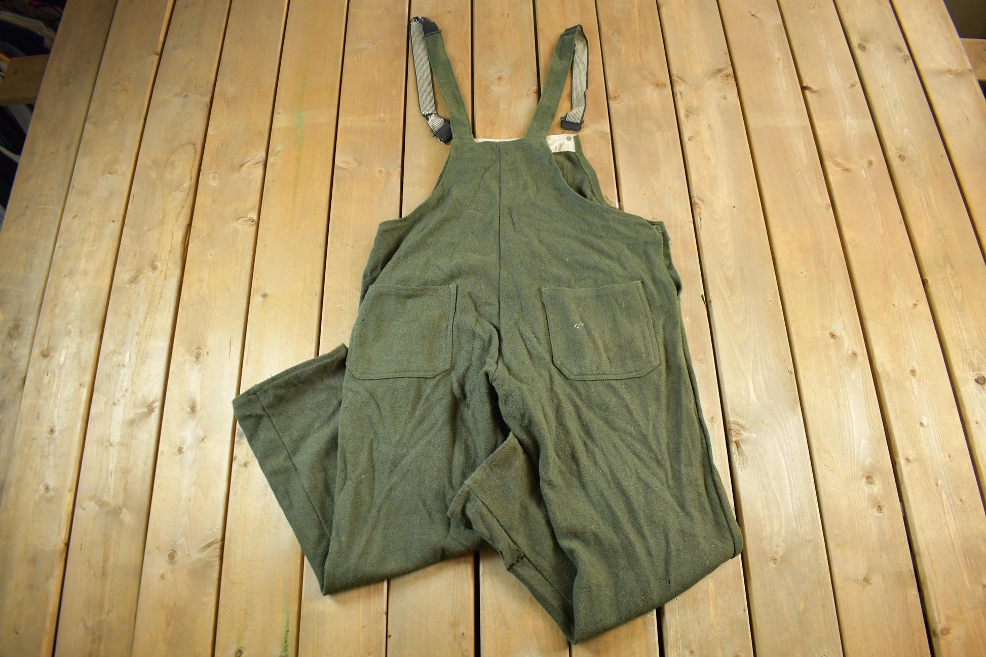 Vintage 1980s Codet Wool Overalls Size 44 x 29