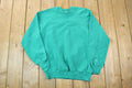 Vintage 1990s Lee Sturdy Sweats Blank Teal Crewneck Sweatshirt
