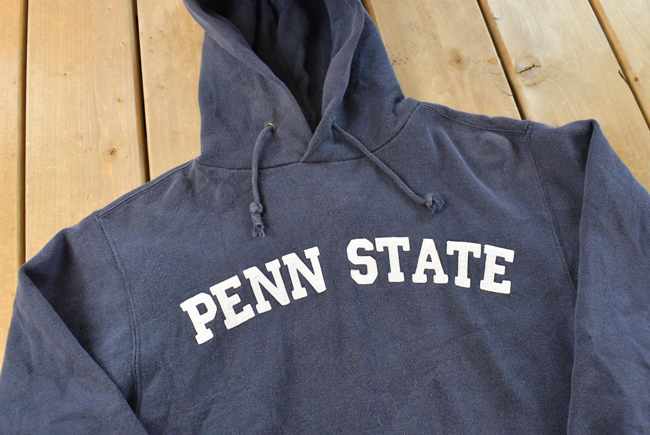 Vintage Y2K University Penn State Hoodie Sweatshirt Men's S / NCAA College Spellout / Y2K Heavyweight Collegiate Sweater
