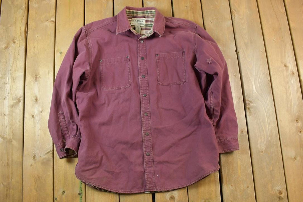 Vintage Y2K Plaid Lined Light Jean Jacket Made In USA