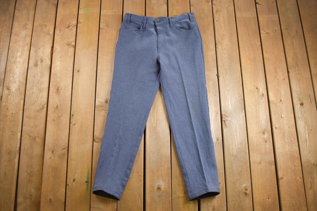 Vintage 1970s Levi's Pleated Polyester Pants Size 34 x 32 / Vintage Trousers / Streetwear / Polyester / True Vintage Levi's