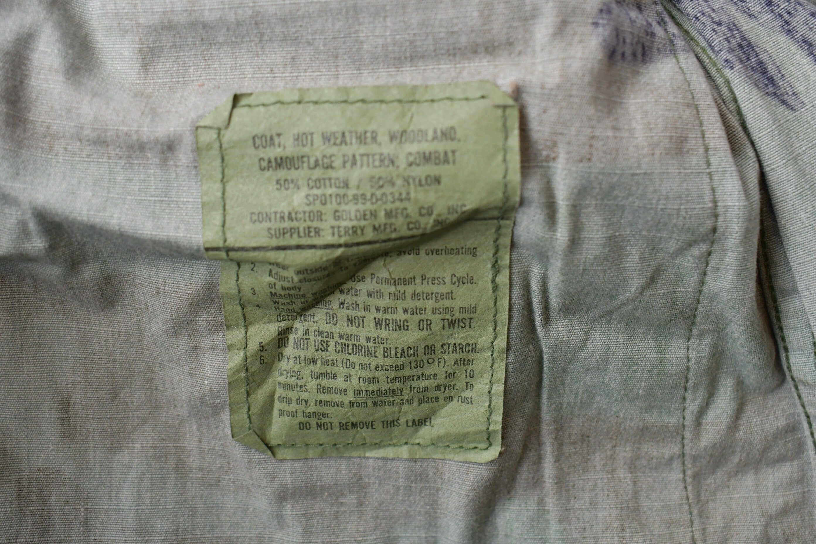 Vintage Military Button Up Shirt