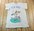 Vintage 1993 New York Yankees Warner Bros Daffy Duck Long Night Dress MLB Graphic T-Shirt