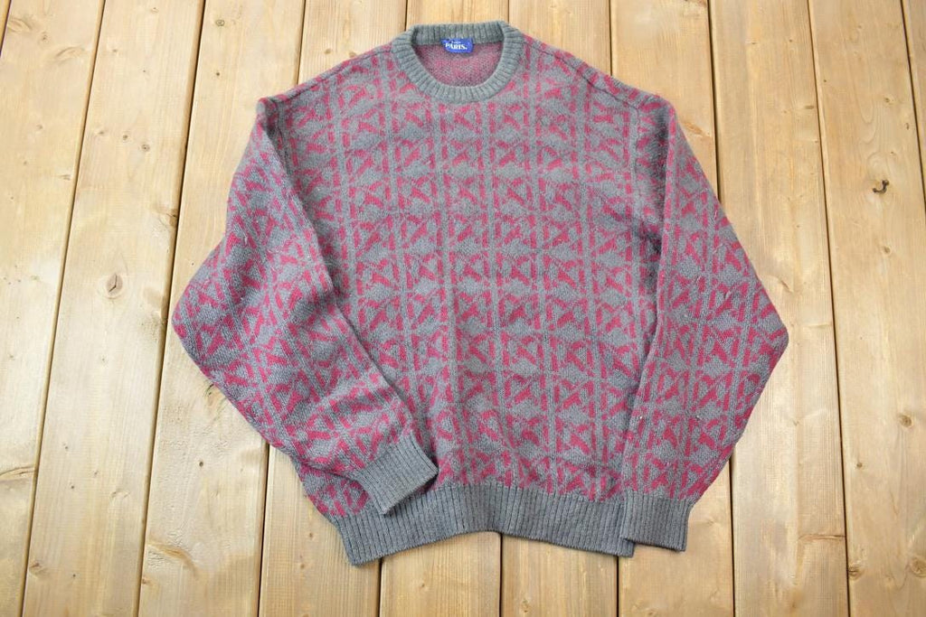 Vintage 1990s Monsieur Paris Knit Crewneck Sweater
