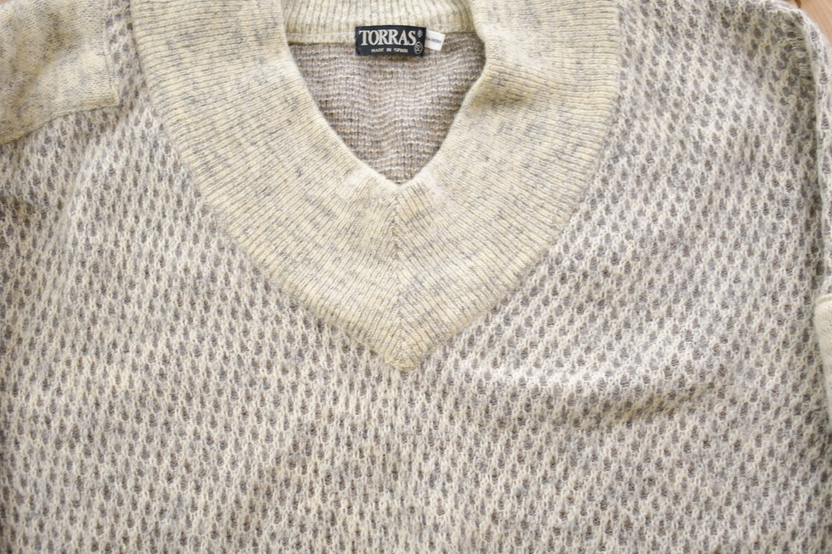 Vintage 1990s Torras V-Neck Knitted Sweater