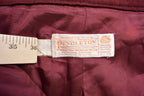 Vintage 1950s Pendleton 100% Virgin Wool Red Trousers Size 28 x 30