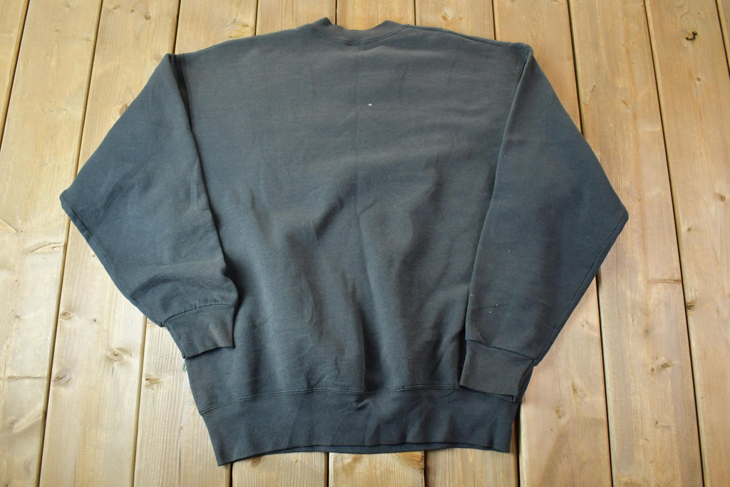 Vintage 1990s Blank BVD Crew Neck Sweatshirt / 90s Crewneck / Made In USA / Streetwear / Embroidered