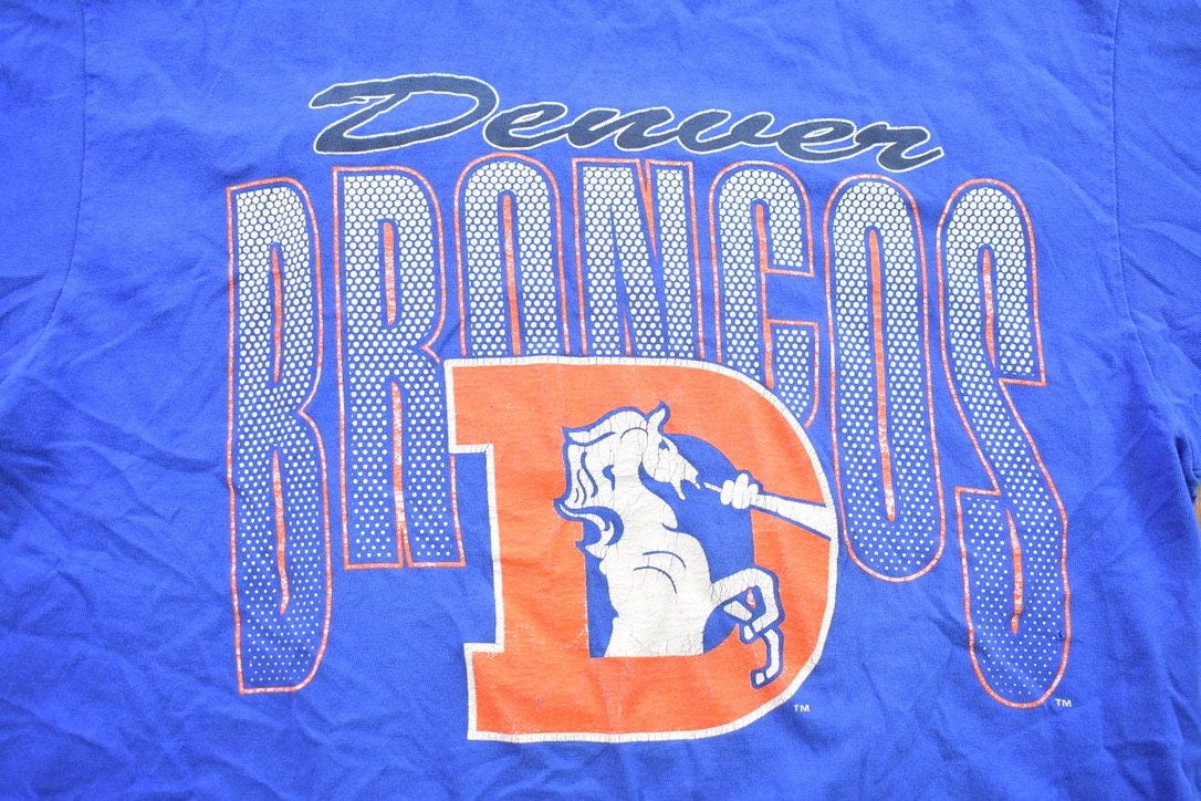 Vintage 1990s Team Rated Denver Broncos MLB Graphic T-Shirt