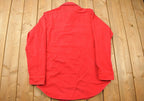 Vintage 1980s Red Woolrich Button Up Shirt Vintage Flannel