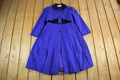 Vintage 1980s Rothschild Wool Princess Dress Coat Women's 12