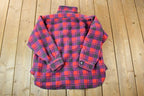 Vintage 1990's Palermo Plaid Button Up Western Shirt Made In USA