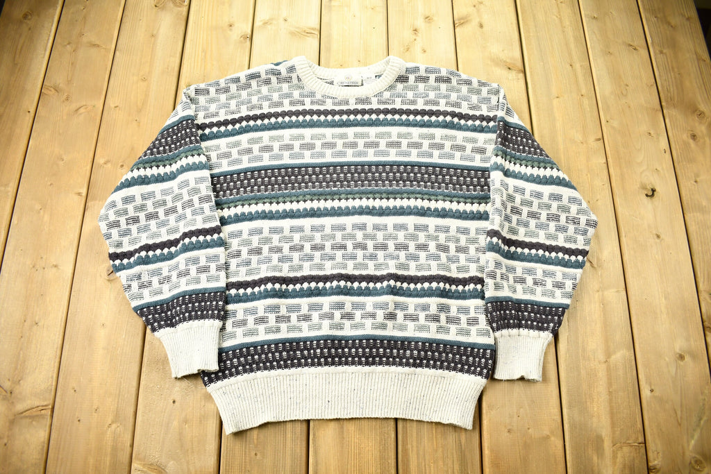 Vintage 1990s Cricketeer 3D Knitted Crewneck Sweater