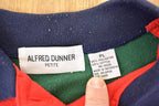 Vintage 1990s Alfred Dunner Plaid Floral Embroidered Quarter Button Sweatshirt Women's PL