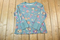 Vintage 1990s Thermal Knit Flower Pattern Crewneck Sweater  90s Crewneck  Preppy Knits