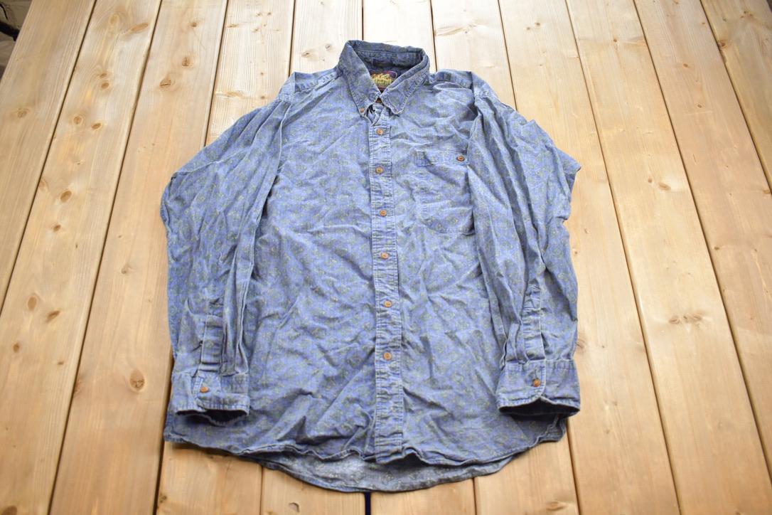 Vintage 1990s Ralph Lauren Patterned Button Up Shirt