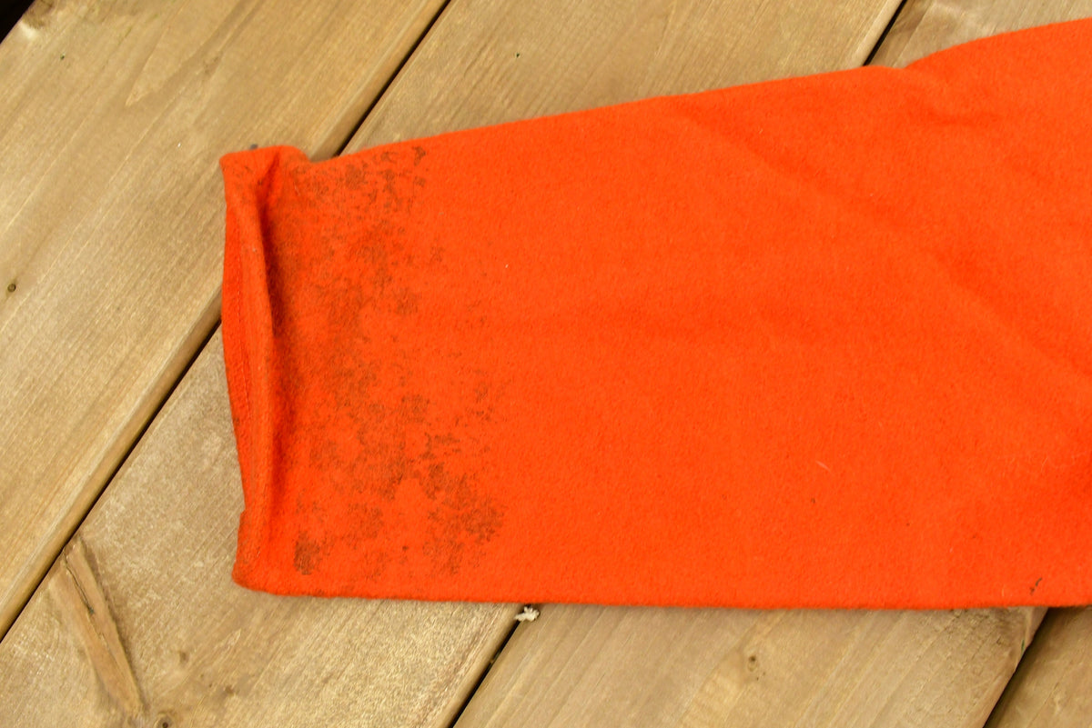 Vintage 1950s Distressed Orange Full Zip Jacket